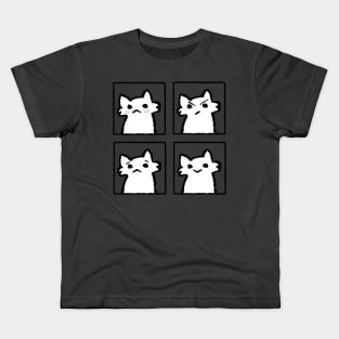 silly cat artwork for a boykisser Kids T-Shirt